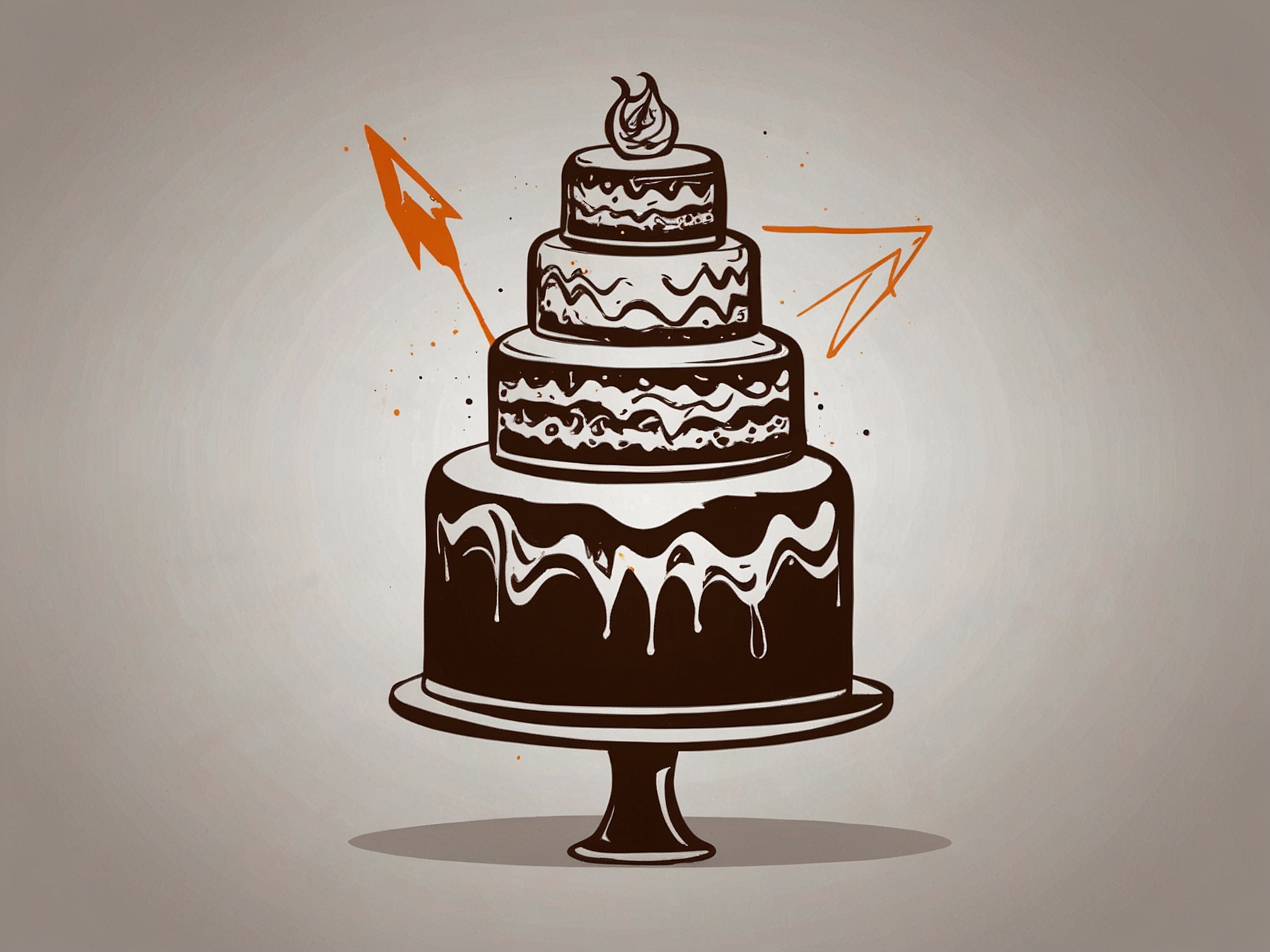 Image of CAKE stock symbol with upward trend arrow