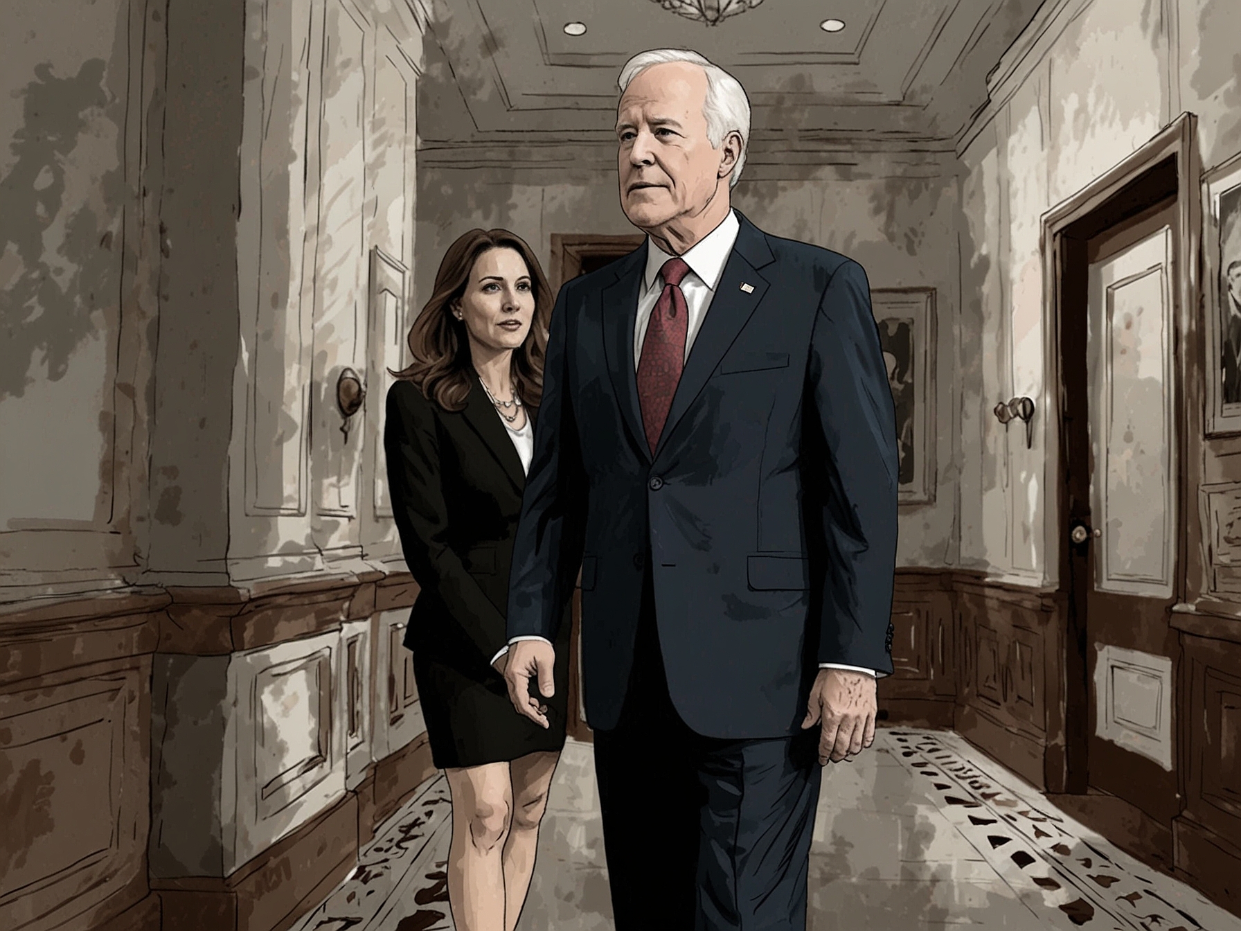Sen. John Cornyn discussing tax reform plans with a reporter in the halls of Capitol Hill.