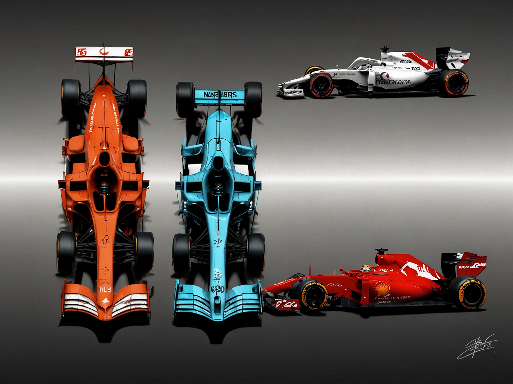 An illustrative comparison of Formula 1 cars highlighting the significant design changes set for the 2026 season.