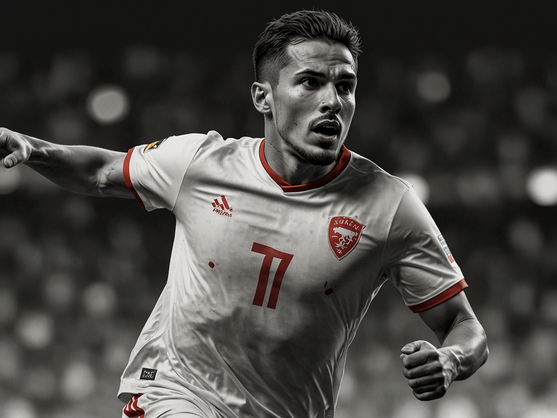 Ruben Vargas, Switzerland's midfielder, showing commendable performance during the UEFA Euro 2024 match against Hungary.