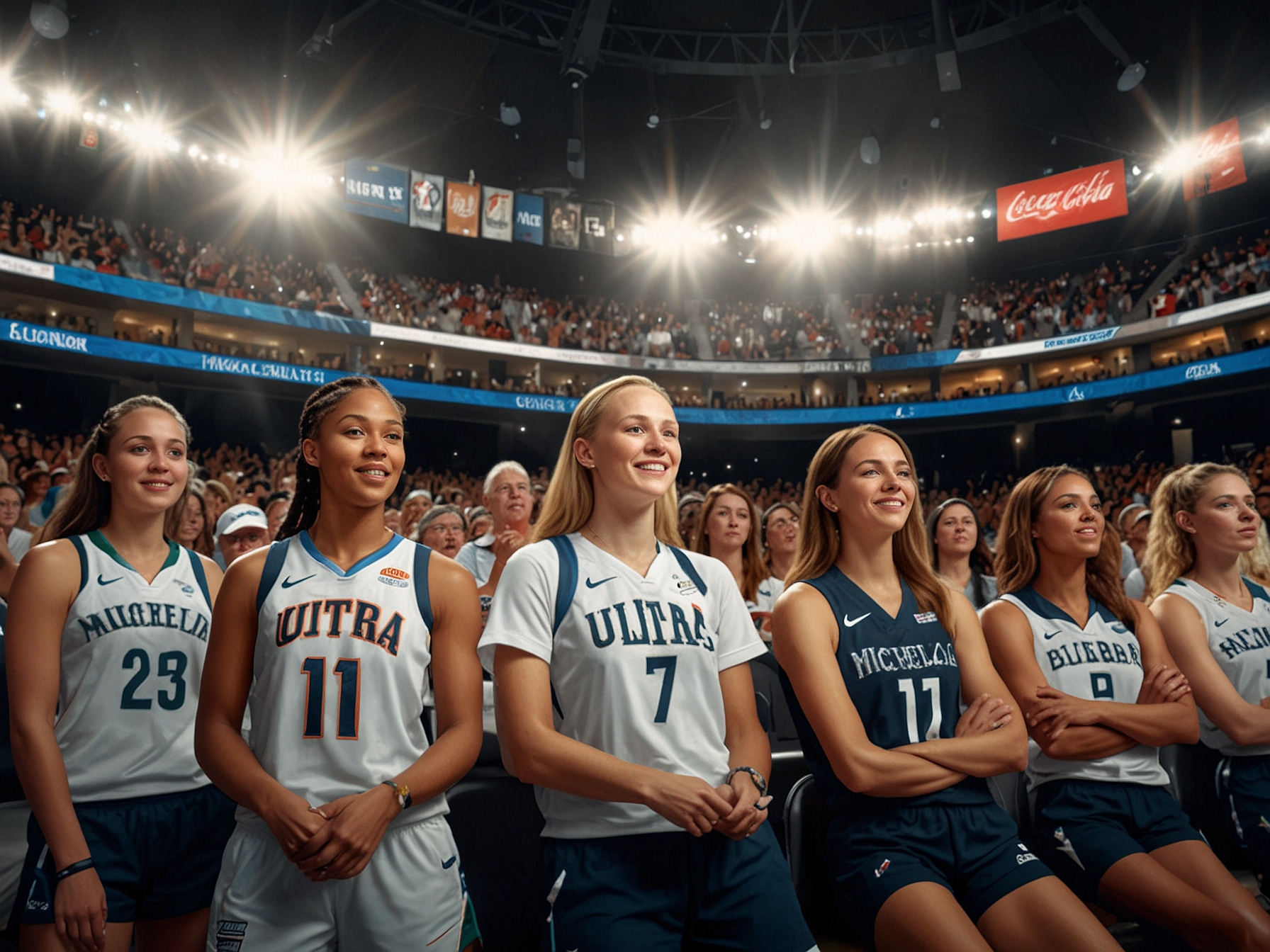Fans at Michelob Ultra Arena showing support for their teams during the heated WNBA finals rematch.