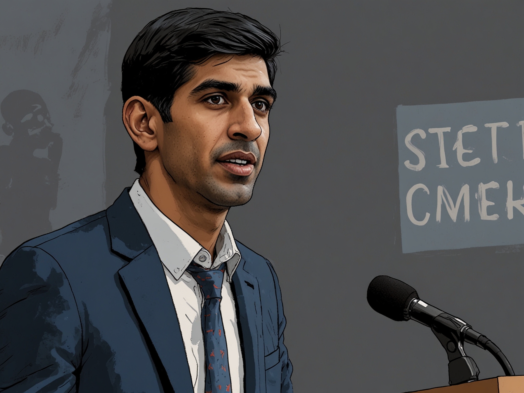 Rishi Sunak at a press conference addressing questions about his stance on assisted dying legislation.