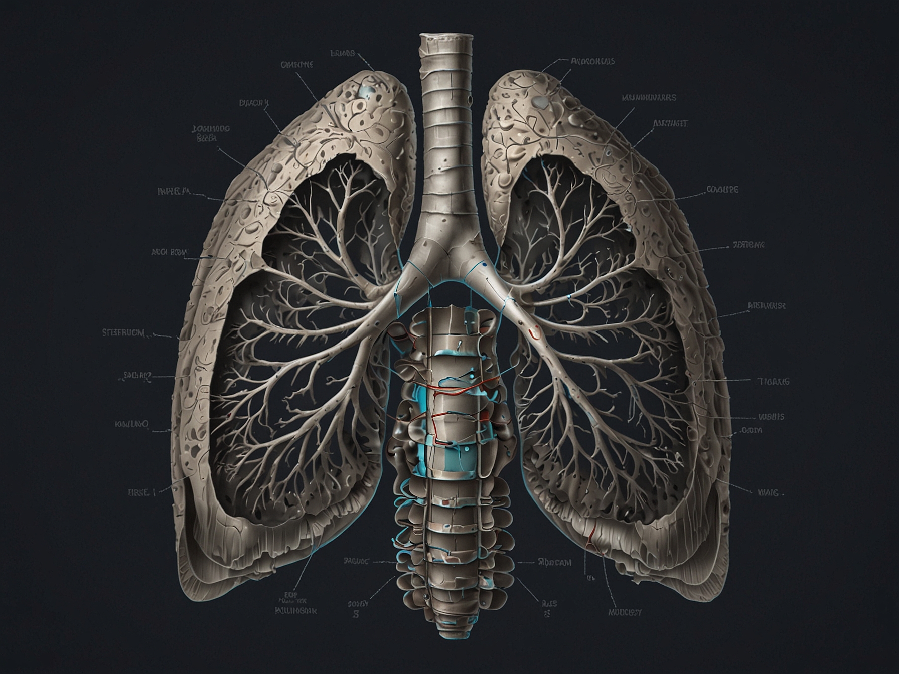 Detailed illustration of birds' lung anatomy, showcasing the unique air sac that aids in their soaring capabilities.