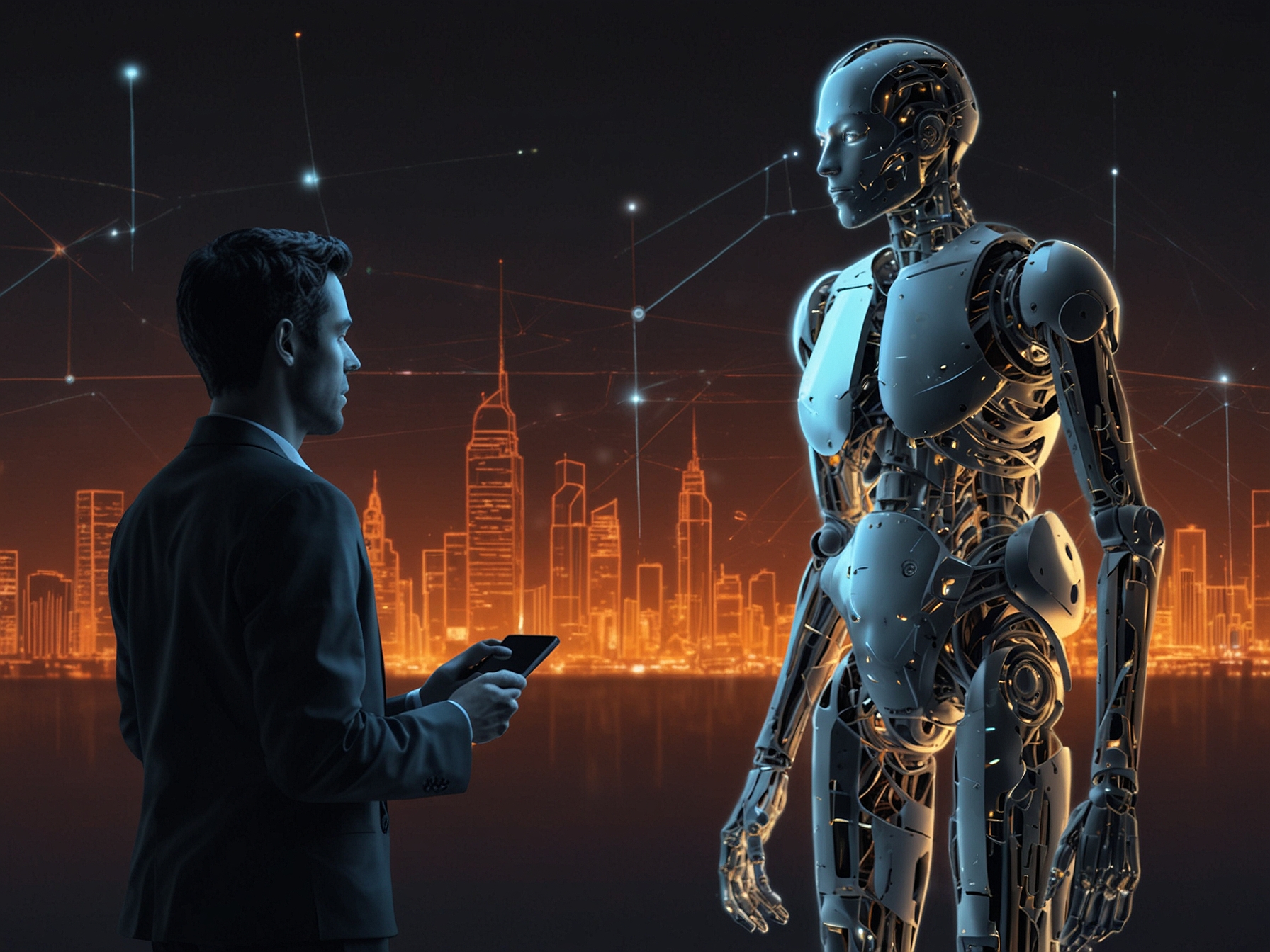 A digital human interacting with a user in a virtual environment, showcasing advancements in AI technology.