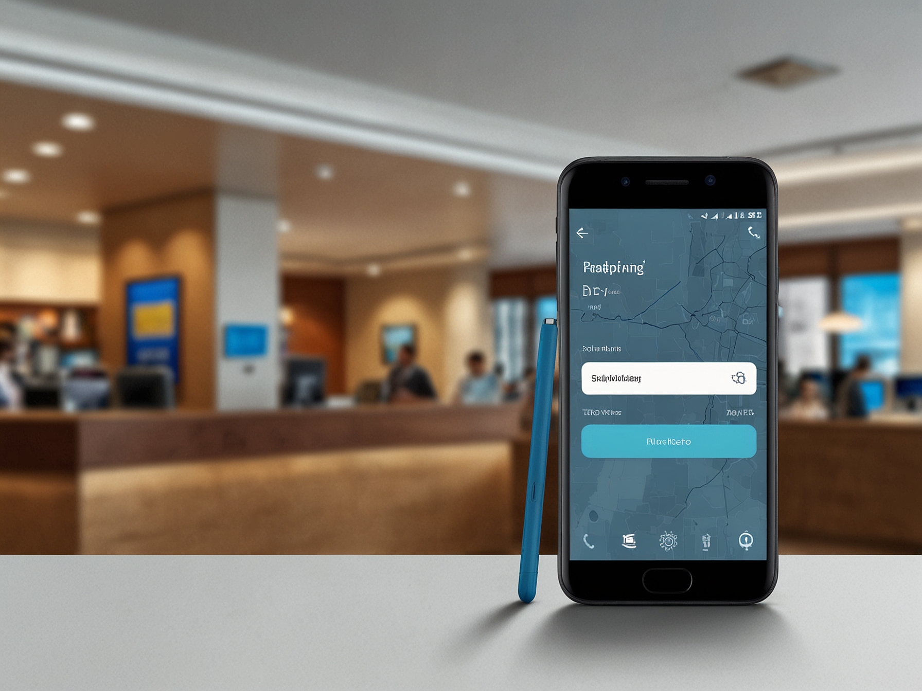 Samsung smartphone displaying the new Paytm wallet interface, showcasing travel and entertainment services integration.