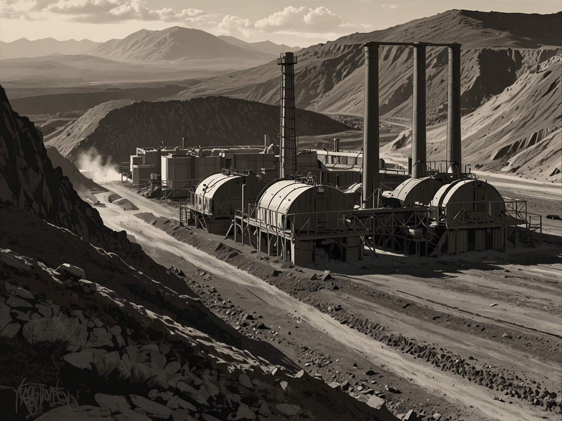 A picturesque view of a mining site representing Lancaster Resources, emphasizing their commitment to sustainable and environmentally friendly operations.