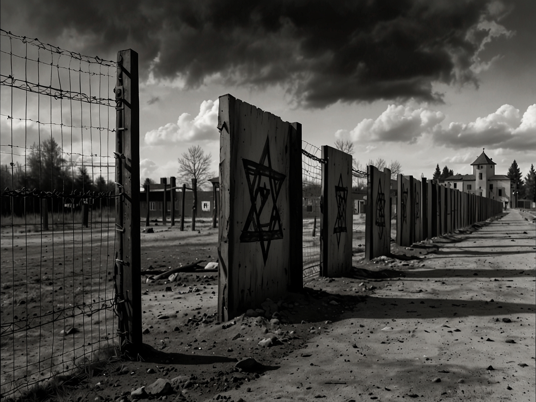 A historic image reflecting the solemn memory of the Holocaust and its enduring impact on contemporary geopolitics.