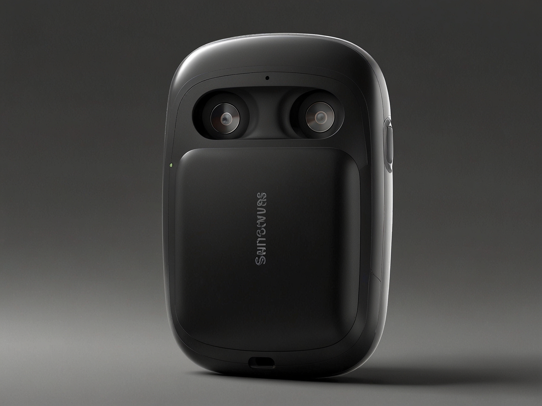 A detailed visualization of the charging case for the Samsung Galaxy Ring, similar to TWS earbuds, highlighting its compact and modern design.