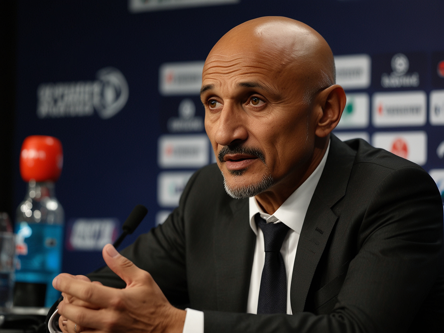 Luciano Spalletti discussing team strategies during a press conference.