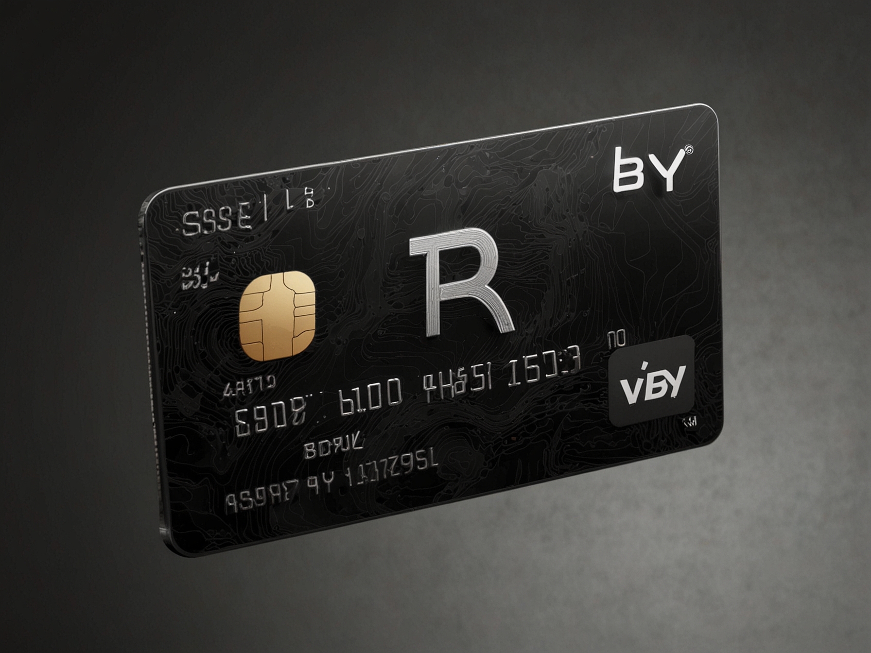 A digital rendering of the Bybit Card, showcasing its sleek design and integration with Apple Pay for secure crypto purchases.