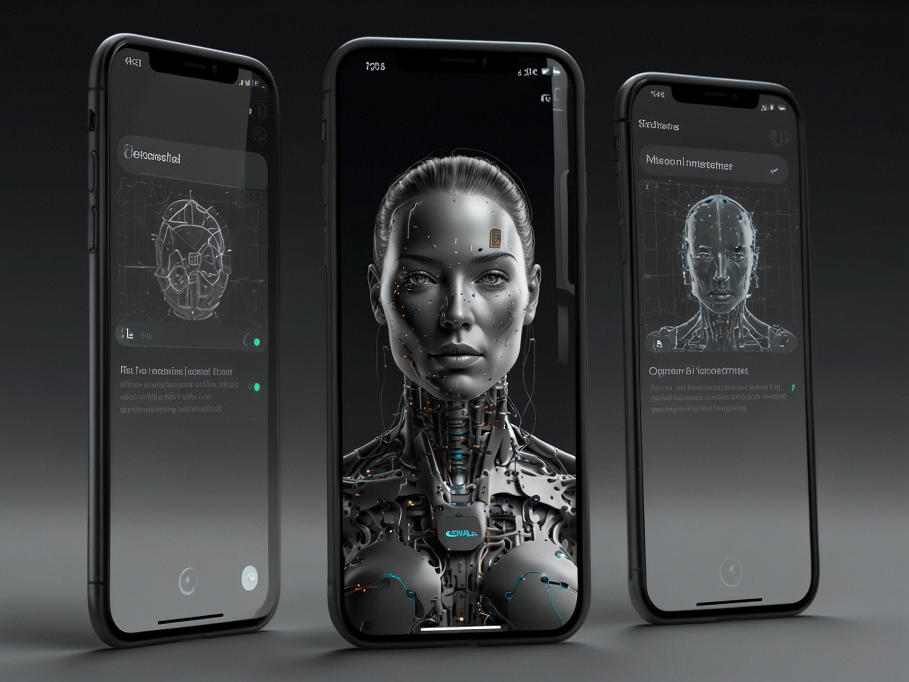 A conceptual image of advanced AI features being used on the latest iPhone models, highlighting new functionalities.