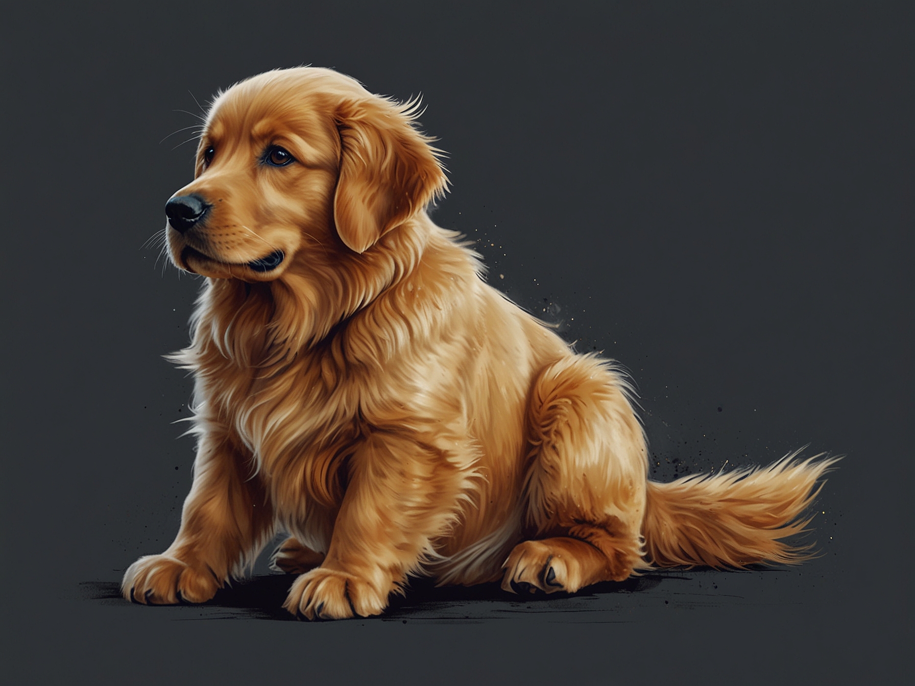 A Golden Retriever puppy growing rapidly within the first year, showcasing its impressive transformation.