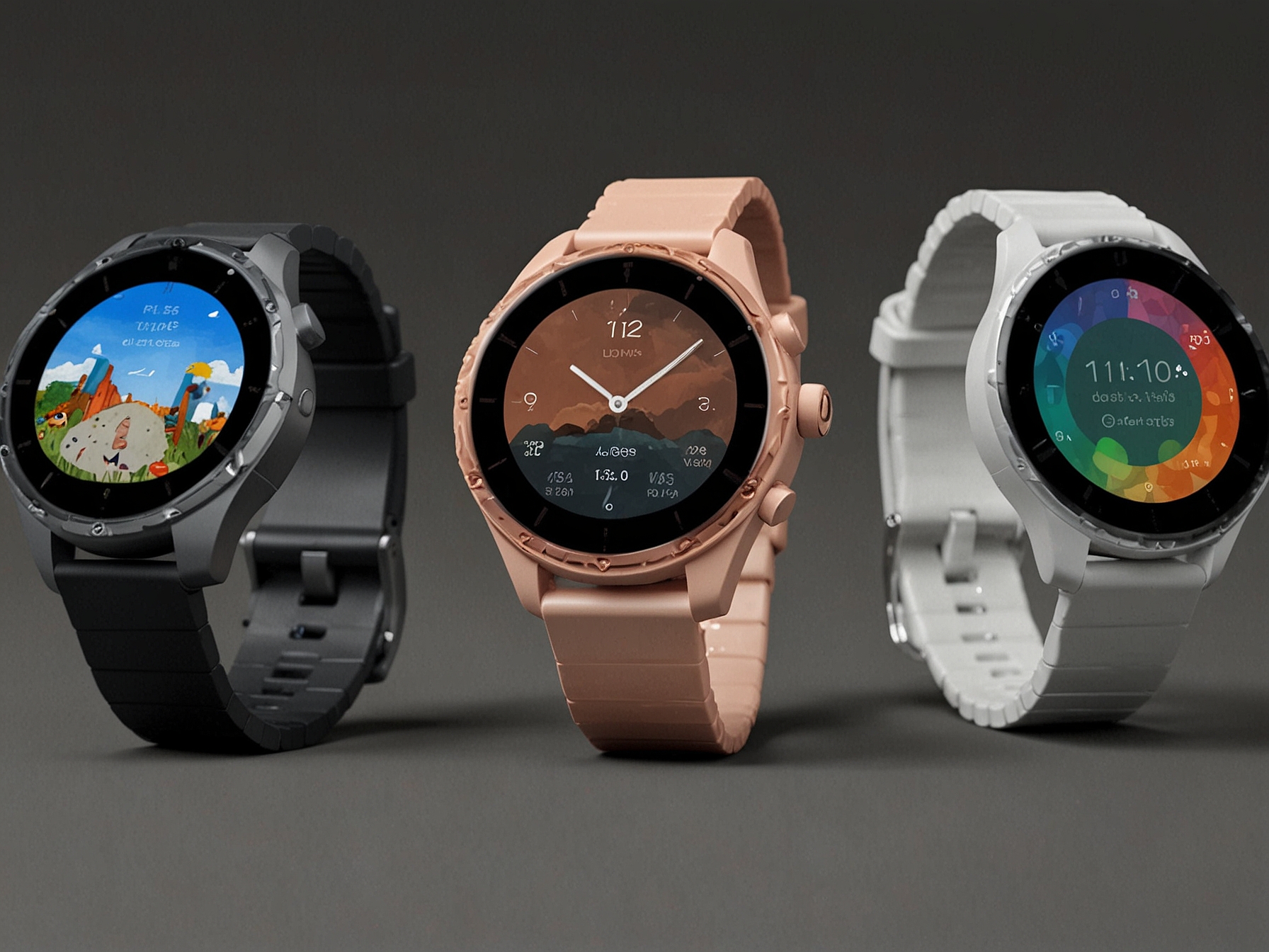 An image showcasing the upcoming Pixel Watch 3 models, depicting various designs and color options available to consumers.