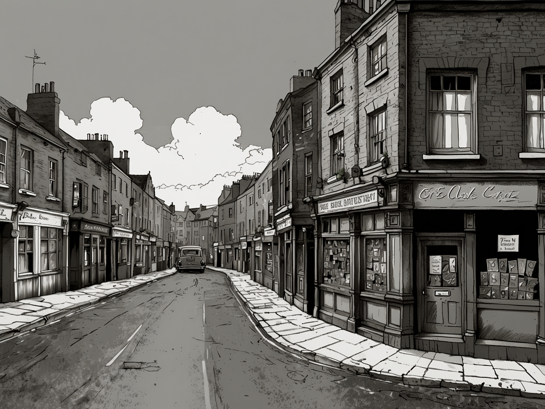 A deserted high street with shuttered pubs and shops, illustrating the broader economic shifts and cultural losses facing communities in England and Wales.