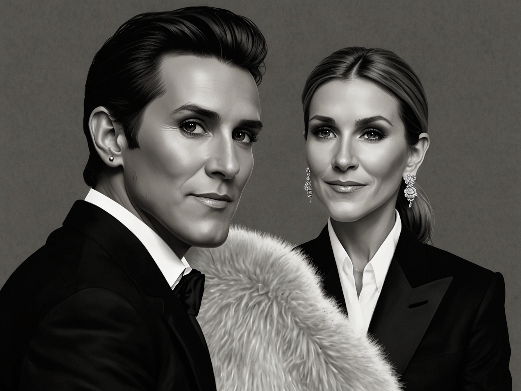 Céline Dion and her son René-Charles Angélil at the premiere of her documentary, both elegantly dressed, symbolizing their tight-knit relationship and mutual support in difficult times.