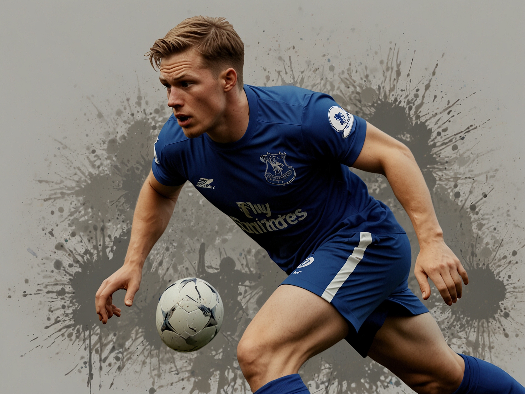 Jarrad Branthwaite in action for Everton, showcasing his defensive skills and versatility. The young player's talent has caught the eyes of top Premier League clubs, including Manchester United.