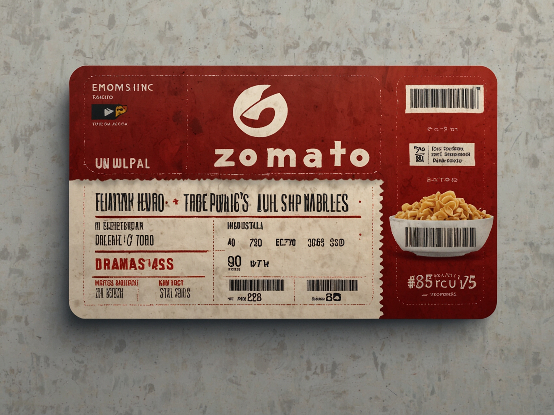 An illustrative image of a Zomato logo morphing into a movie ticket icon, symbolizing the potential acquisition of Paytm’s movies and ticketing business by Zomato.