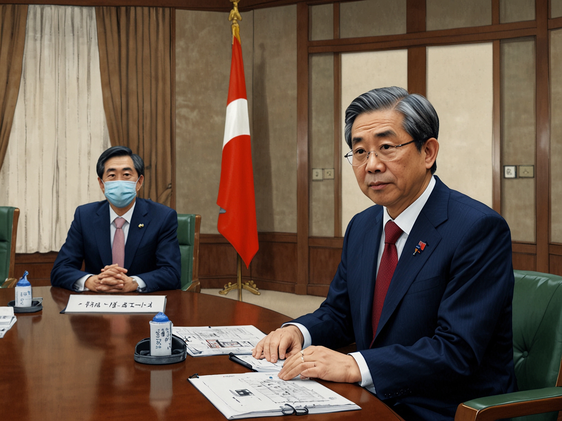 Luxon in a high-level meeting with Japan's Defense Minister, discussing regional security, defense cooperation, and potential joint initiatives to bolster strategic partnerships.