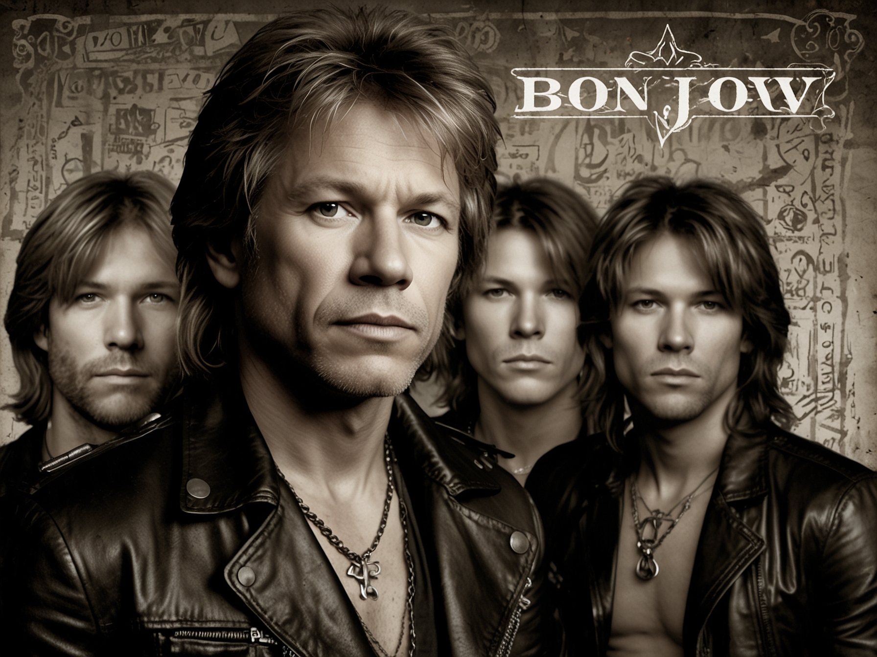 A snapshot of Bon Jovi’s album cover 'Forever', featuring artistic elements that blend classic rock motifs with modern design, indicative of the album's fresh take on timeless themes.