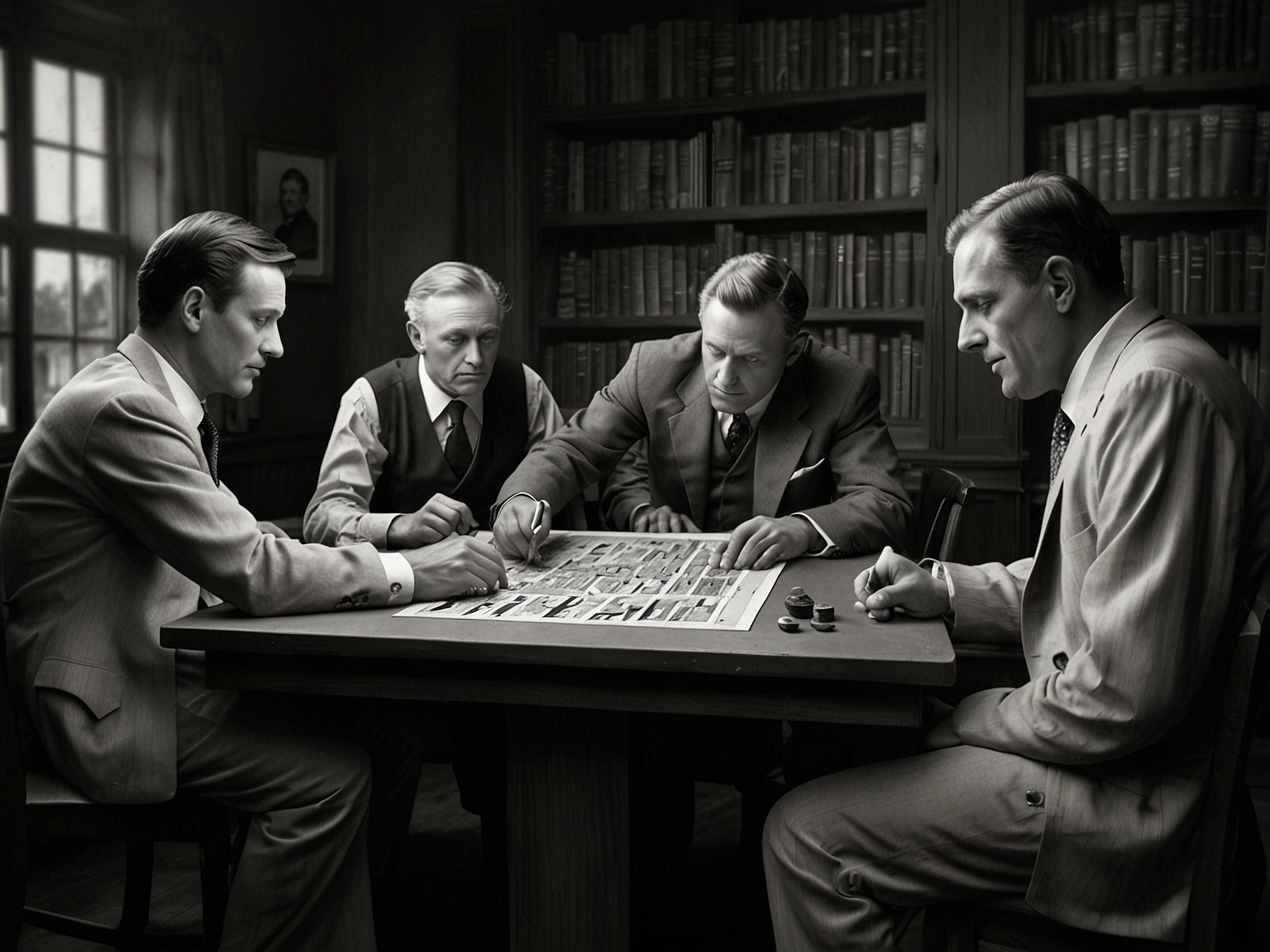 An illustration of players enjoying the NYT Strands word game, intensely focusing on a set of seven letters provided for game #106 to form various words including the spangram.