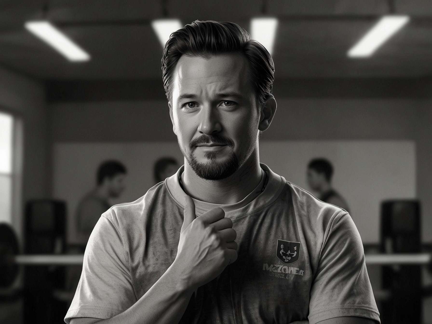 Chandler addresses his fans directly through a video, his face showing gratitude and confidence. Behind him, a training space symbolizes his commitment to stay fight-ready despite setbacks.
